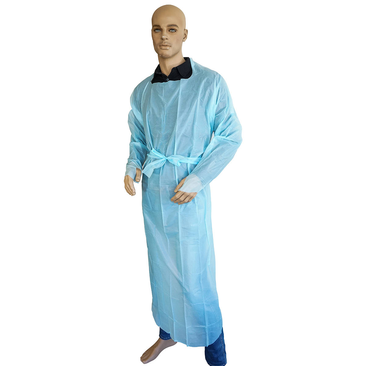 Doll wearing longsleeve apron