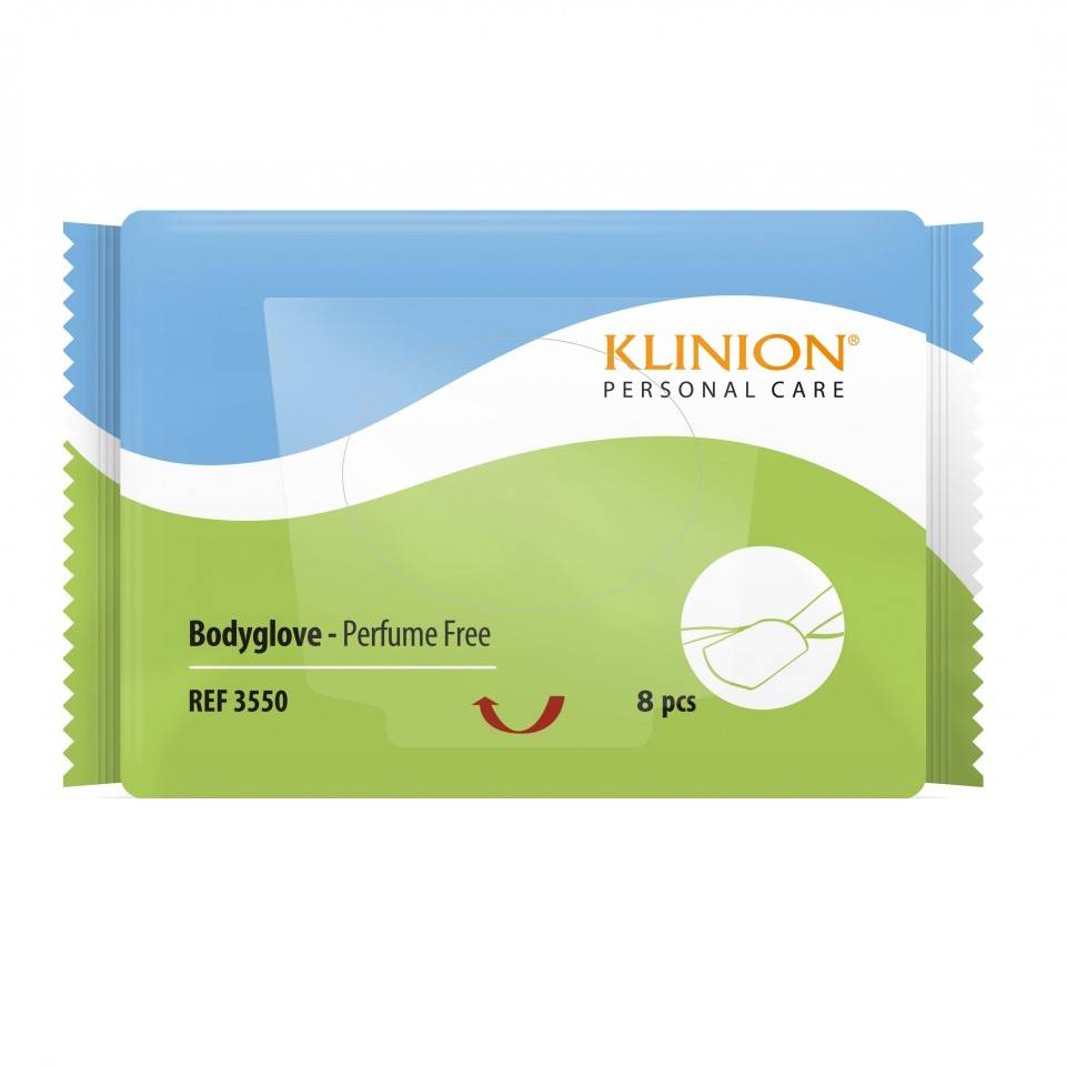 Package of perfume-free wash gloves