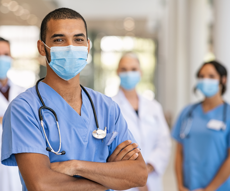 male doctor with mask